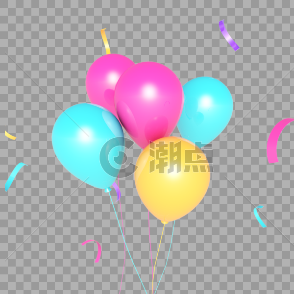 儿童节彩色漂浮气球图片素材免费下载