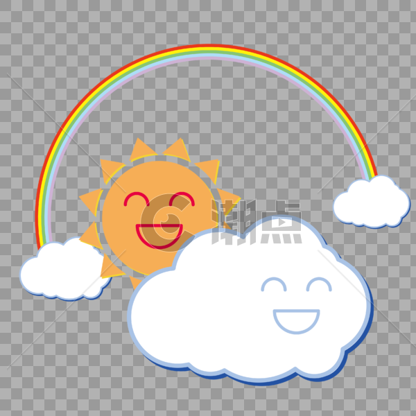 世界微笑日微笑的太阳和白云图片素材免费下载