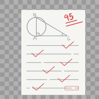 数学考卷图片素材免费下载