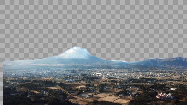 航拍日本富士山图片素材免费下载