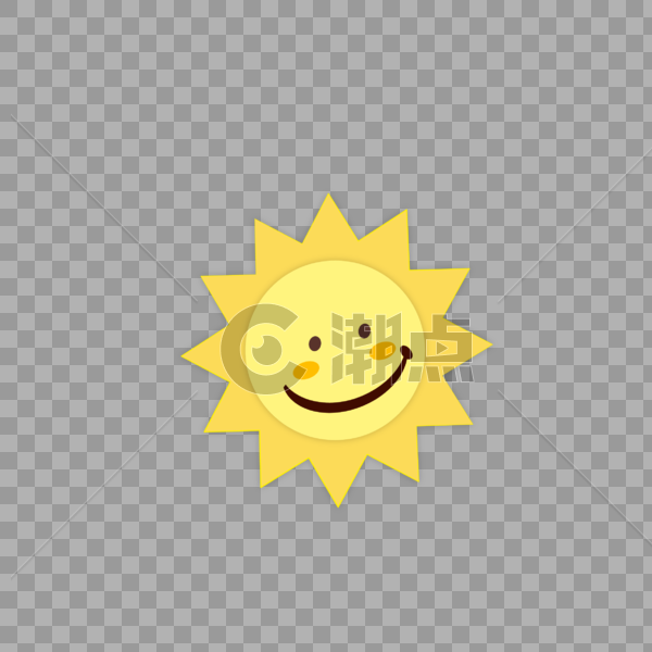 黄色太阳笑脸图片素材免费下载