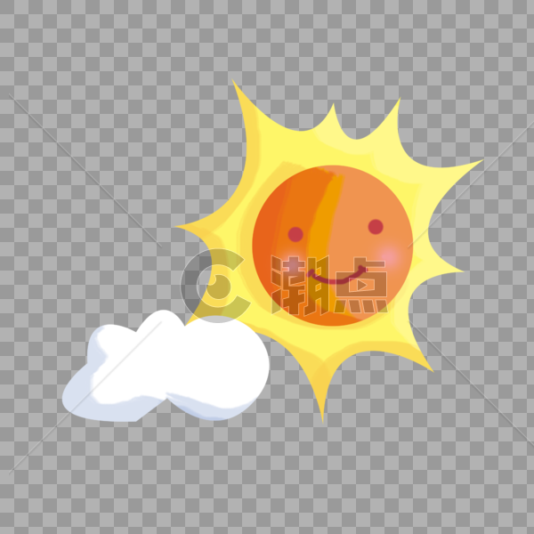 晴朗天气云朵和太阳图片素材免费下载
