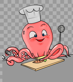 章鱼厨师准备制作章鱼烧图片素材免费下载