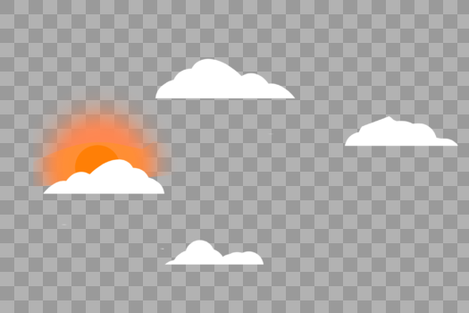 太阳云朵图片素材免费下载