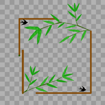 边框竹子图片素材免费下载