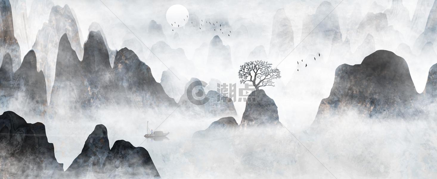 新中式山水图片素材免费下载