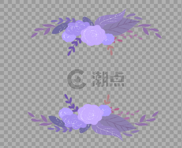 紫色花环图片素材免费下载