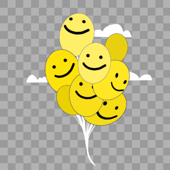 微笑气球图片素材免费下载