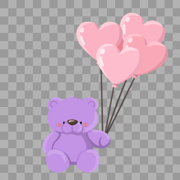 小熊气球图片素材免费下载
