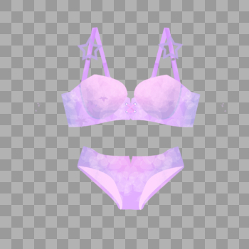 夏日的紫色印花泳衣图片素材免费下载