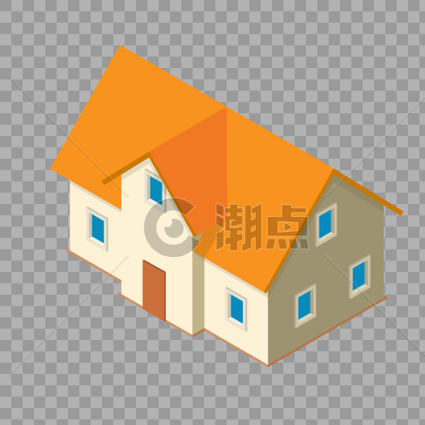 2.5D小房子小别墅图片素材免费下载