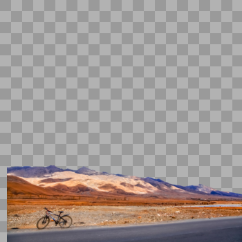 荒原旷野骑行公路素材图片素材免费下载
