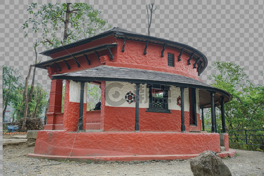 尼泊尔大卫瀑布印度教建筑图片素材免费下载