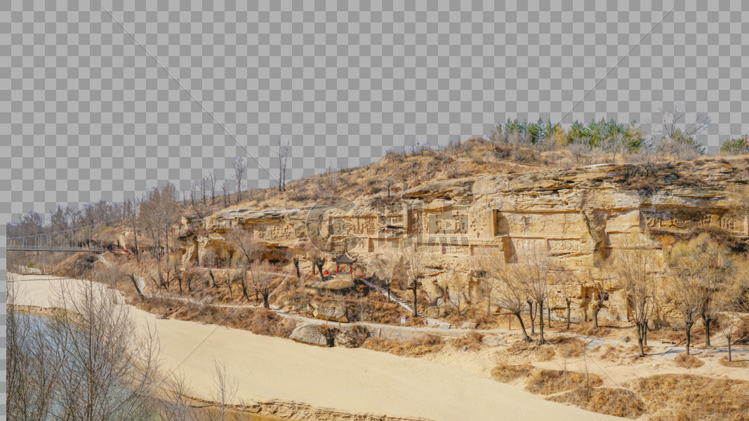 榆林红石峡石窟图片素材免费下载