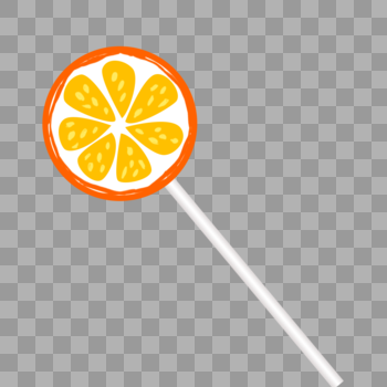 儿童节橘子味棒棒糖图片素材免费下载
