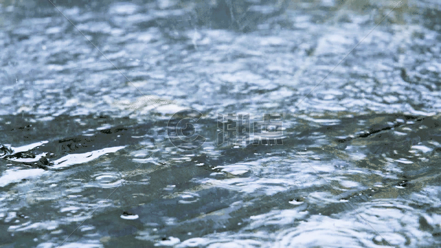 下雨天的地面GIF图片素材免费下载