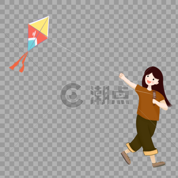 放风筝的小人图片素材免费下载
