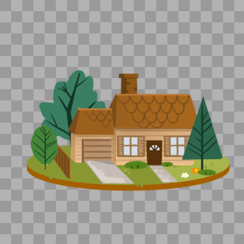 褐色小房子图片素材免费下载