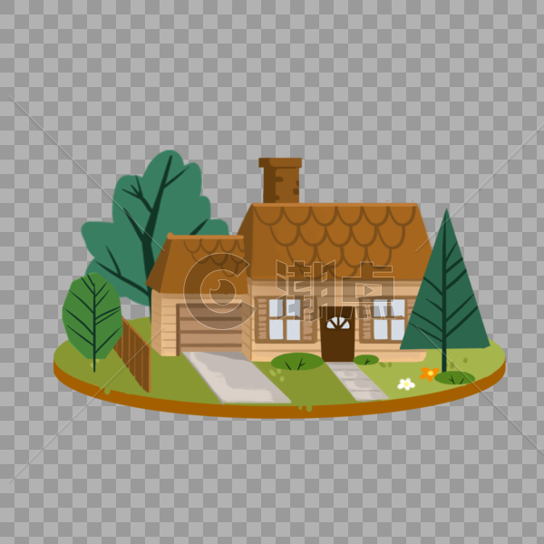 褐色小房子图片素材免费下载