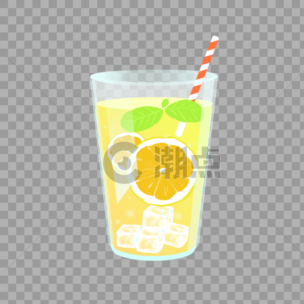 彩色橙汁饮料图片素材免费下载