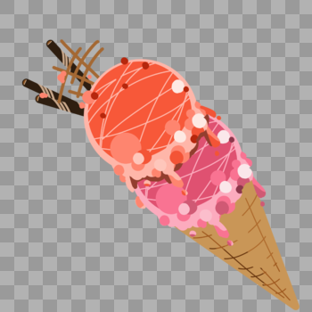 双色多口味冰淇淋图片素材免费下载