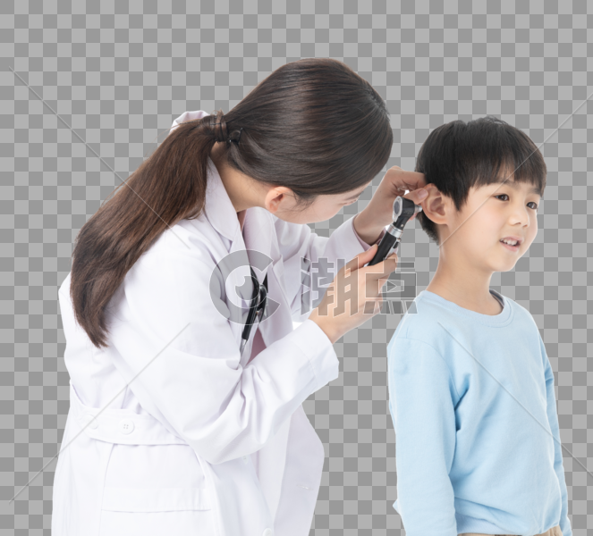 儿童体检耳道检查图片素材免费下载
