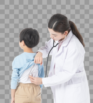 儿童体检背部检查图片素材免费下载