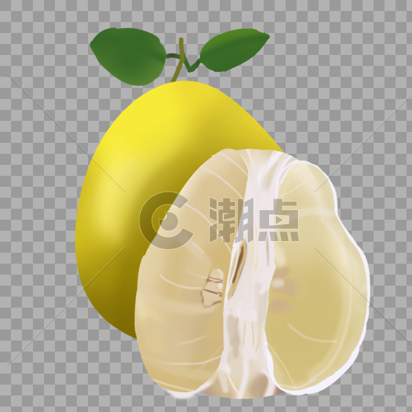 乳黄色的柚子图片素材免费下载