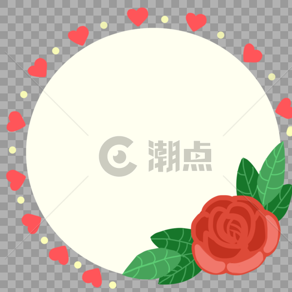 玫瑰花边框图片素材免费下载