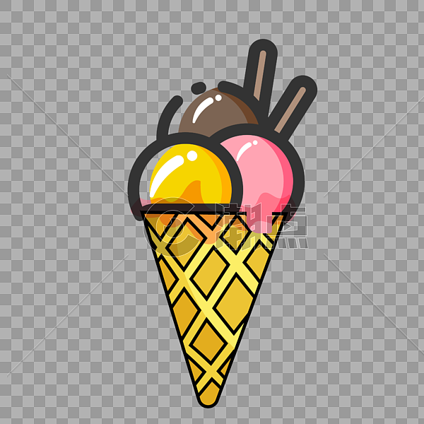 夏季冰淇凌装饰素材图案图片素材免费下载