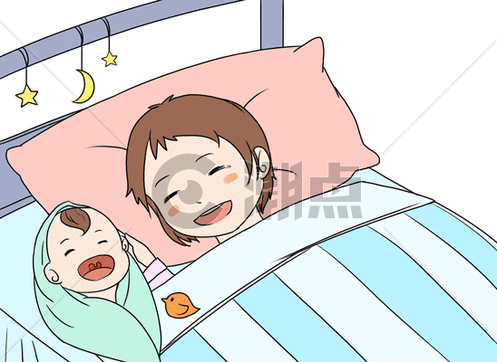 哄孩子睡觉的母亲gif动图图片素材免费下载