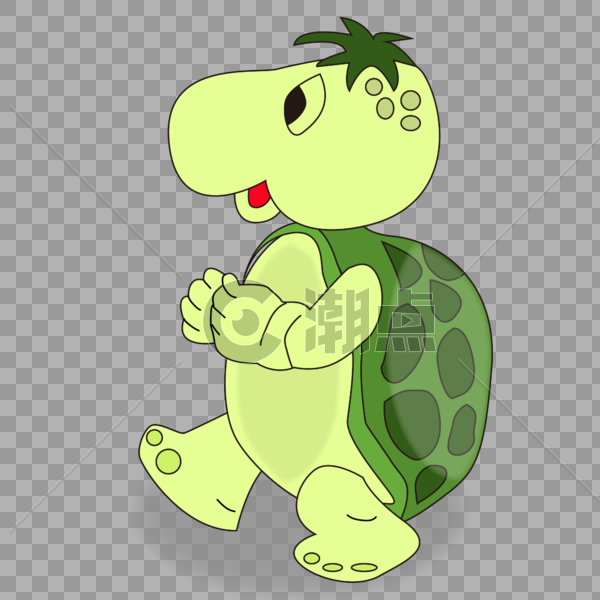 卡通绿色可爱小乌龟图片素材免费下载