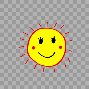 微笑的太阳图片素材免费下载