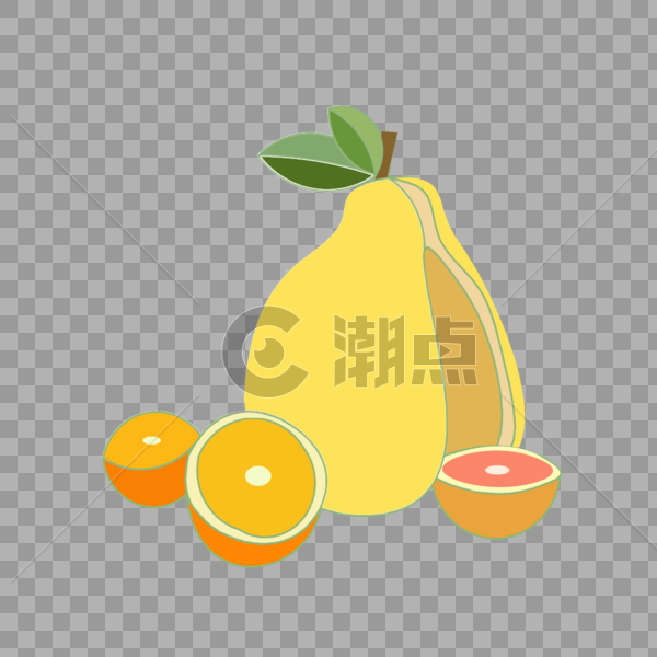夏日清爽的柚子图片素材免费下载