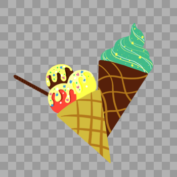 冰淇淋夏天冰淇淋球冷饮图片素材免费下载