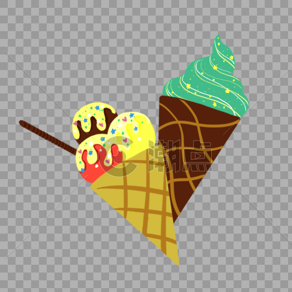冰淇淋夏天冰淇淋球冷饮图片素材免费下载