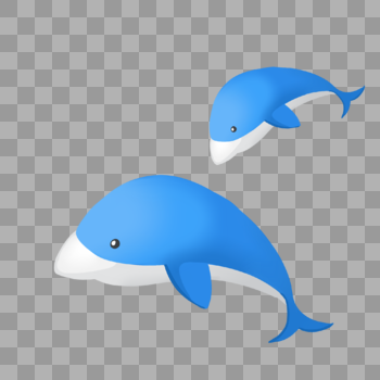 蓝色海豚图片素材免费下载