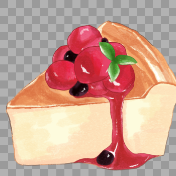 蓝莓戚风甜品蛋糕图片素材免费下载