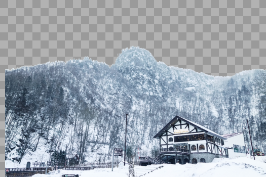 日本北海道层云峡雪景图片素材免费下载