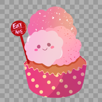 粉红色棉花糖可爱小蛋糕图片素材免费下载