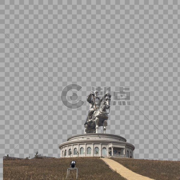 大草原上的成吉思汗雕像图片素材免费下载