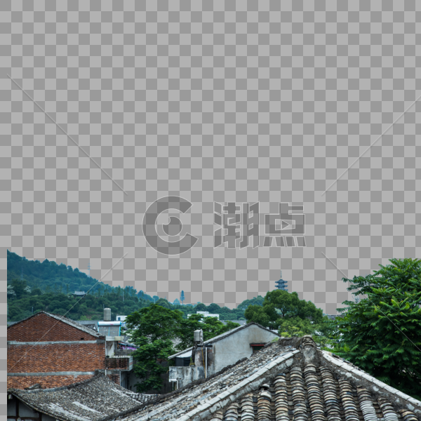 中国徽派水墨风格民居图片素材免费下载