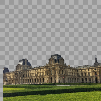 巴黎恢宏的卢浮宫图片素材免费下载