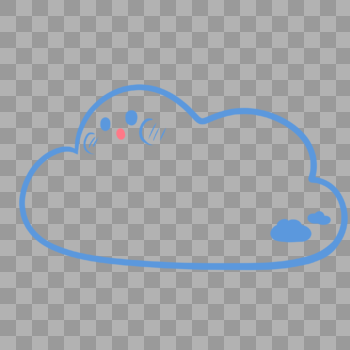 云朵可爱边框图片素材免费下载