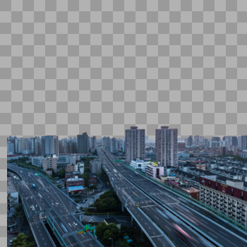 上海城市高架桥建筑风光图片素材免费下载