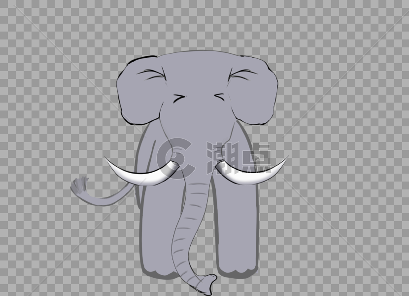 正立的大象图片素材免费下载