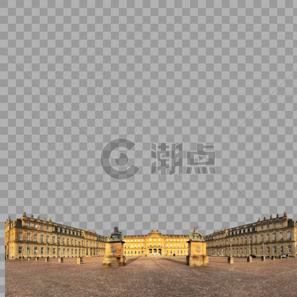 欧洲古典建筑广场全景图图片素材免费下载