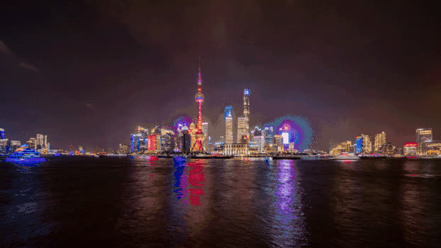 上海外滩傍晚延时视频GIF图片素材免费下载