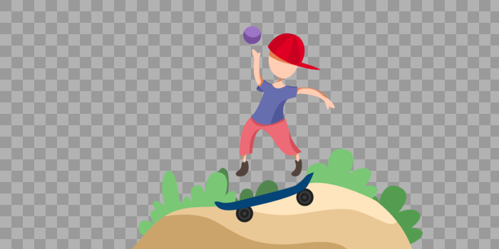 儿童滑板运动图片素材免费下载