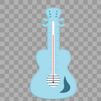 吉他形状温度计图片素材免费下载